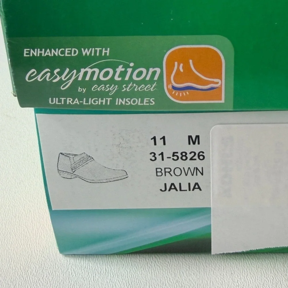 Easy Street Jalia Brown Braided Ankle Booties Womens 11M Comfort Wave 31-5826